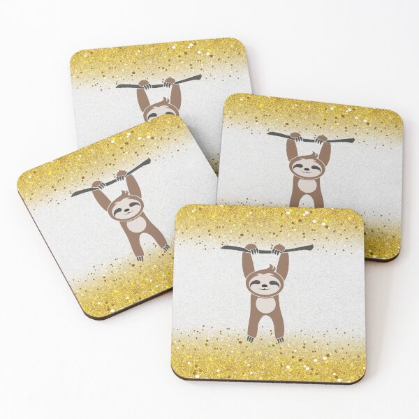 Item preview, Just A Girl Who Loves Sloths Stunning Glitter Yellow designed and sold by CarolinLindem.