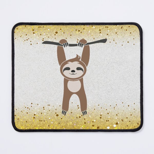 Item preview, Just A Girl Who Loves Sloths Stunning Glitter Yellow designed and sold by CarolinLindem.
