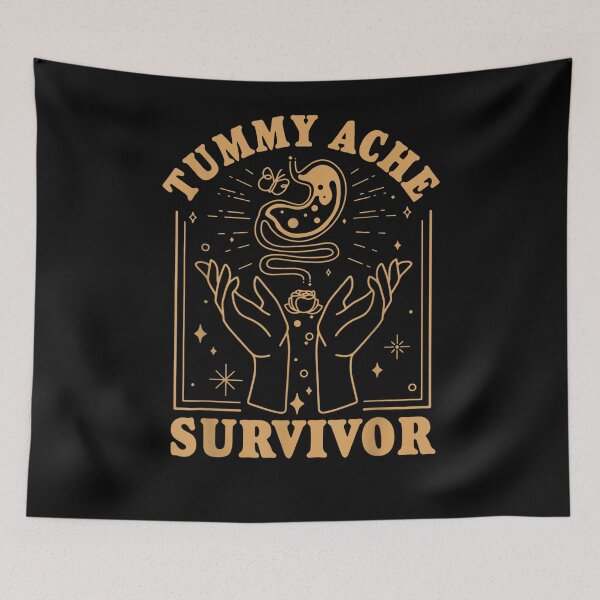 Item preview, Vintage Tummy Ache Survivor Stomachache Ibs Funny Men Women  designed and sold by sarahbennetth.