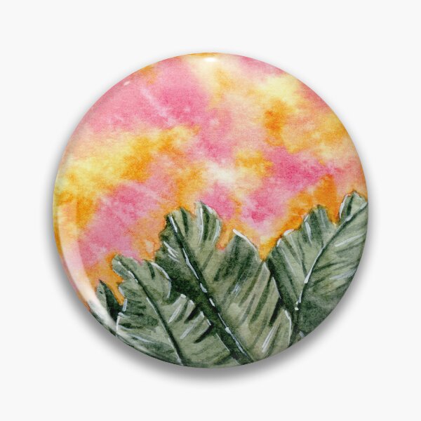 Item preview, Tropical Leaves - Round - Watercolour Painting designed and sold by Pattokarts.
