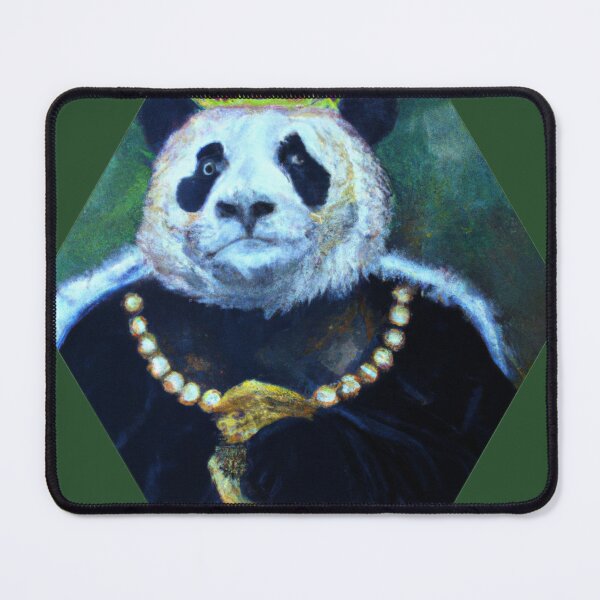 Item preview, Panda con aspecto de señor, con túnica medial y corona, pintura al óleo designed and sold by LordBertil.