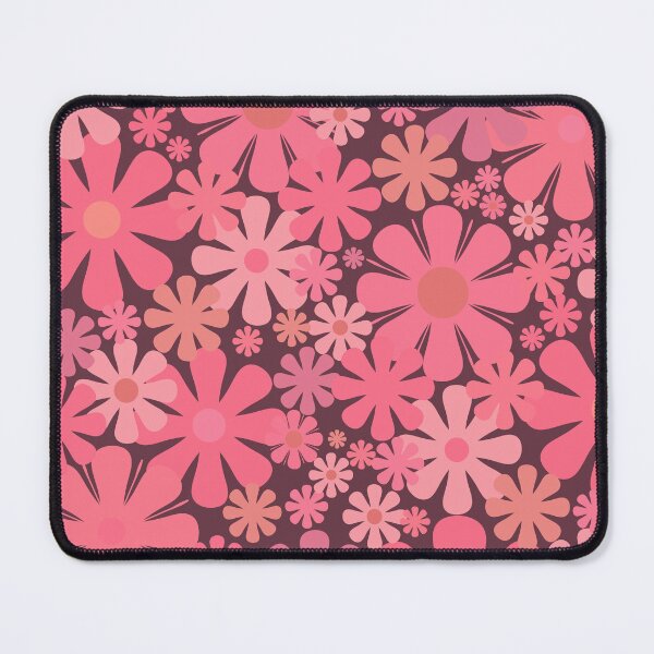 Item preview, Retro 60s 70s Aesthetic Floral Pattern Pink Puce designed and sold by kierkegaard.