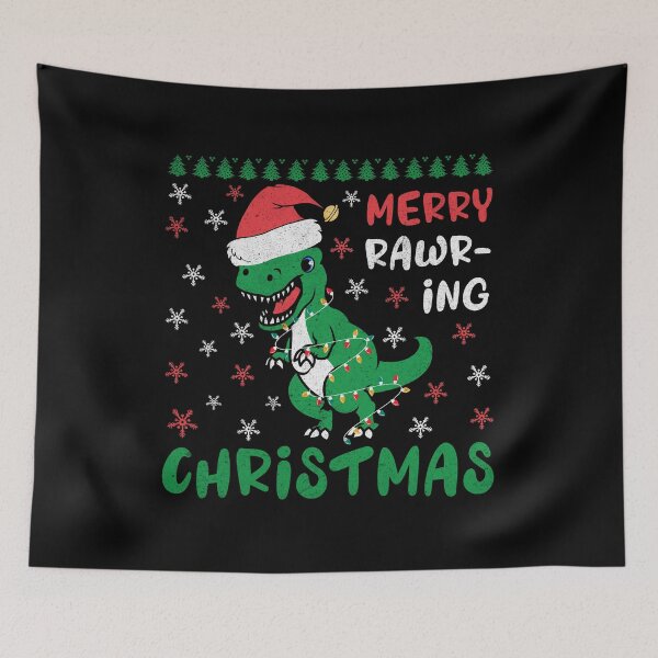 Item preview, Trex Merry Rawring Christmas Gift For Family And Friends designed and sold by my-pro-designer.