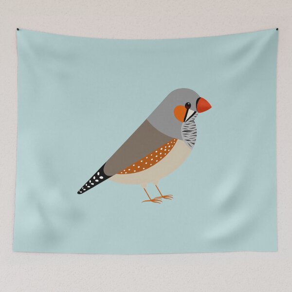 Item preview, Minimal zebra finch illustration designed and sold by Milanicole.