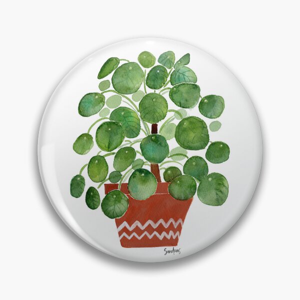Item preview, Pilea plant in pot designed and sold by SandraArtStudio.