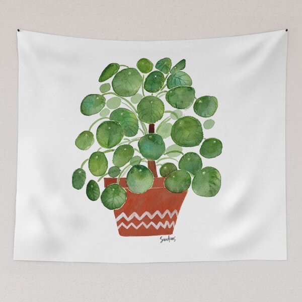 Item preview, Pilea plant in pot designed and sold by SandraArtStudio.