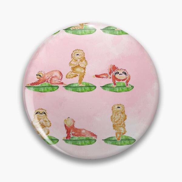 Item preview, Sloth Yoga Stuck Between IDK IDC And IDGAF Art Pink designed and sold by CarolinLindem.
