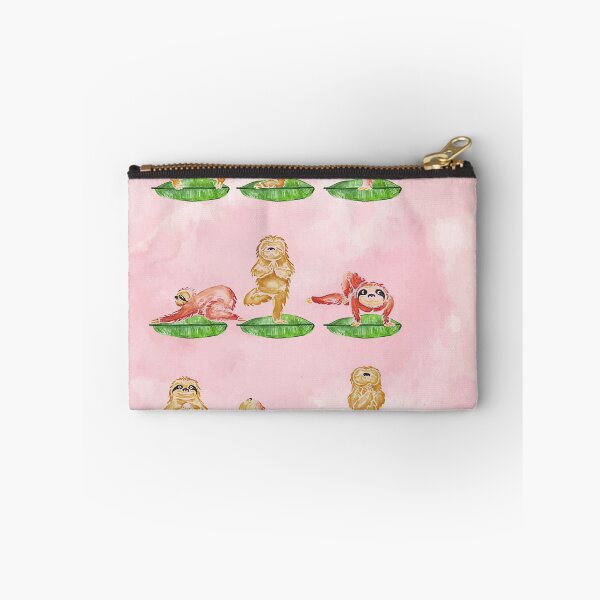 Item preview, Sloth Yoga Stuck Between IDK IDC And IDGAF Art Pink designed and sold by CarolinLindem.