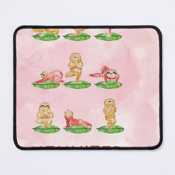 Item preview, Sloth Yoga Stuck Between IDK IDC And IDGAF Art Pink designed and sold by CarolinLindem.