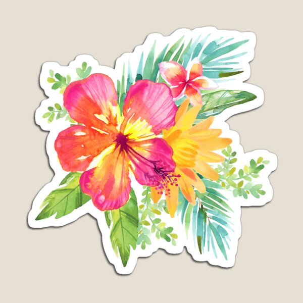 Item preview, Flores de colores tropicales designed and sold by junkydotcom.