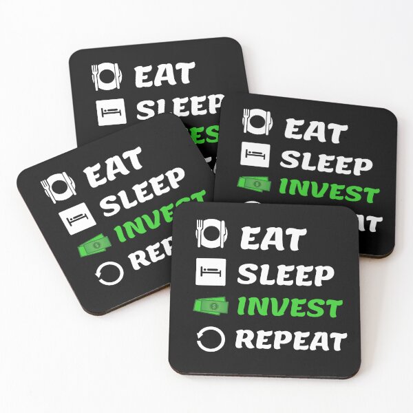 Item preview, EAT SLEEP INVEST REPEAT STOCK MARKET INVESTOR STONK  T SHIRT STICKER GIFT PRESENT DIVIDENDS designed and sold by Timcito.