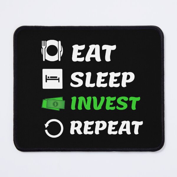 Item preview, EAT SLEEP INVEST REPEAT STOCK MARKET INVESTOR STONK  T SHIRT STICKER GIFT PRESENT DIVIDENDS designed and sold by Timcito.