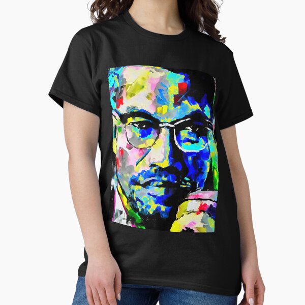Vista previa del artículo con la obra «Regalo de Navidad para el activista de los derechos humanos estadounidense Malcolm X», diseñado y vendido por TerrillGutmann.