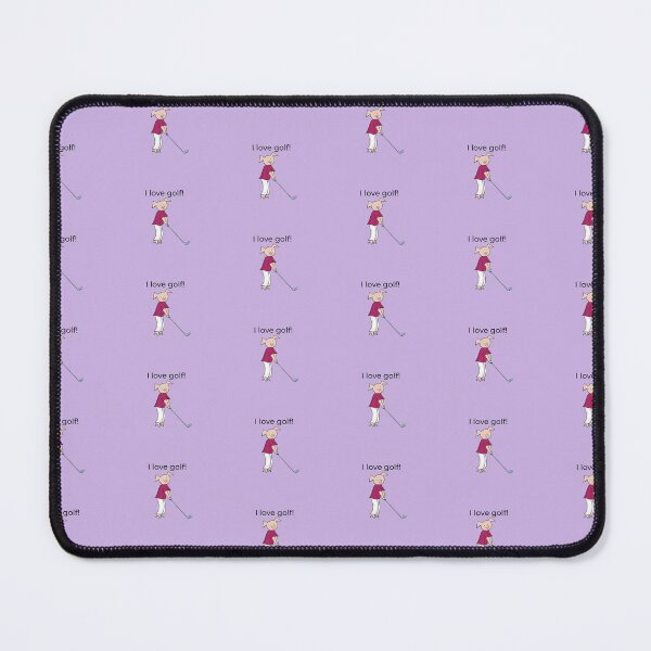 Item preview, I love golf! Left handed pig golf player, purple. Golfer designed and sold by PiggingJapan.