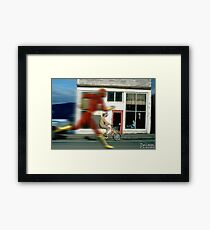 Flashing Framed Print