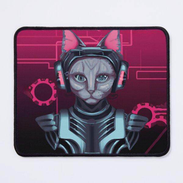 Item preview, Cyborg Cyberpunk Cat DJ Lady designed and sold by Arc1.