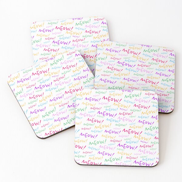 Item preview, Adorabe Candy Colored Meow Text Pattern for Cat Lovers designed and sold by SpikyHarold.