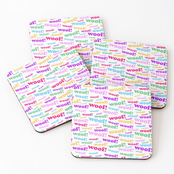 Item preview, Adorabe Candy Colored Woof Text Pattern for Dog Lovers designed and sold by SpikyHarold.