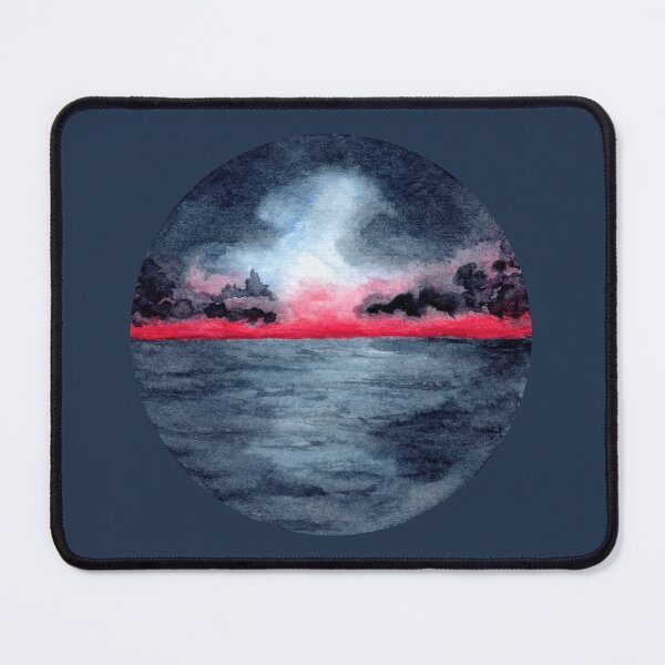 Item preview, Stormy Sea at Night - Round - Watercolour Painting designed and sold by Pattokarts.