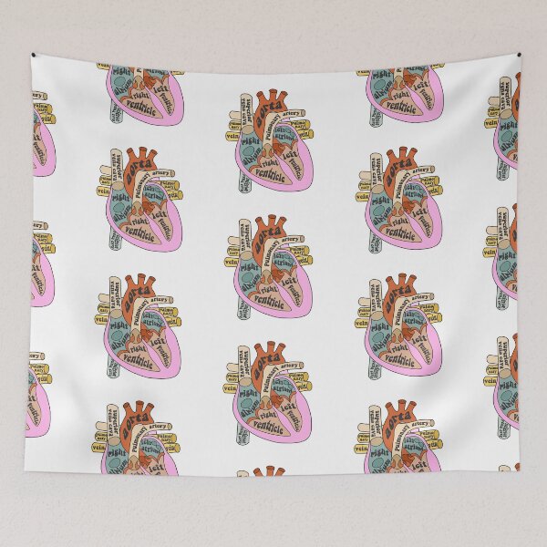 Item preview, Anatomical heart - vintage colors designed and sold by Preslava Genova.