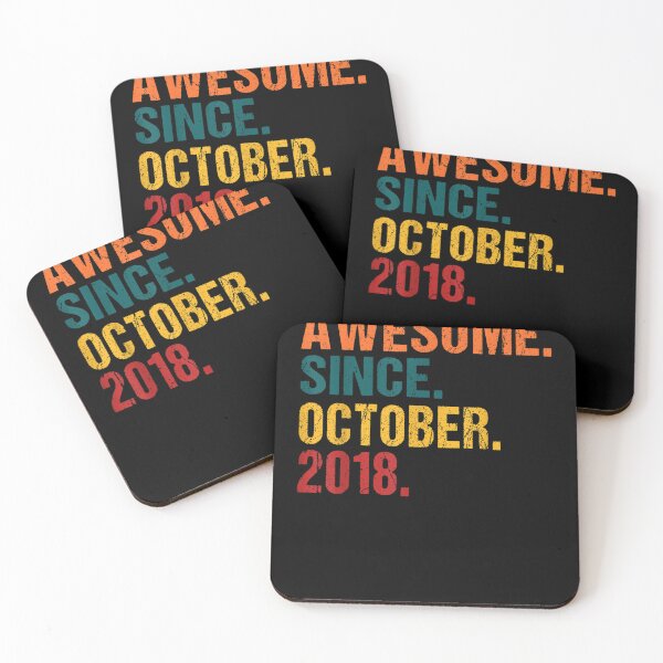 Item preview, 4 Years Old Funny Awesome Since October 2018 4th Birthday  designed and sold by sarahbennetth.