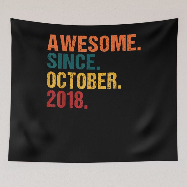 Item preview, 4 Years Old Funny Awesome Since October 2018 4th Birthday  designed and sold by sarahbennetth.