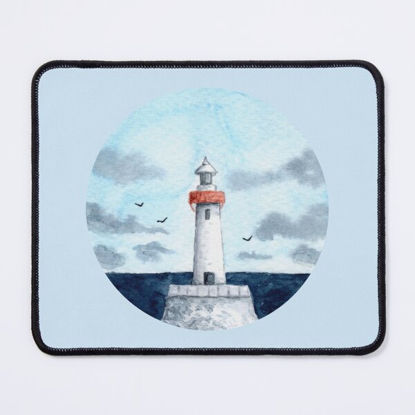 Item preview, Lighthouse - Round - Watercolour Painting designed and sold by Pattokarts.