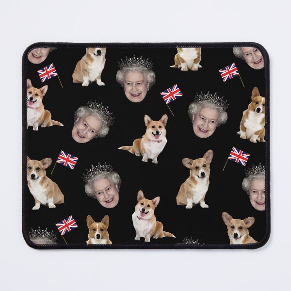 Item preview, Queen Elizabeth and corgis pattern designed and sold by ValentinaHramov.