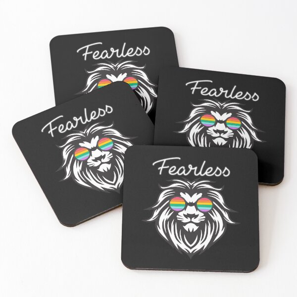 Item preview, Fearlessly be strong as a lion cartoon lion with cool rainbow sunglasses. Unique, lion face, cute lion, Gifts lion lovers, big cat enthusiasts, lion cartoon fans, adults, kids designed and sold by haRexia.