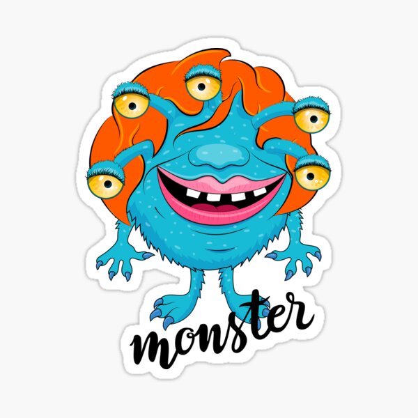 Many Eyed Monster Stickers Redbubble
