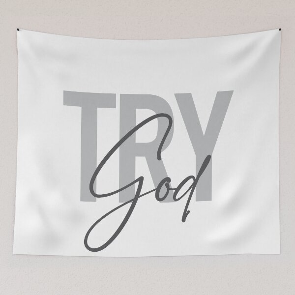 Item preview, Modern, simple, cool, trendy typography of Try God designed and sold by theendup.