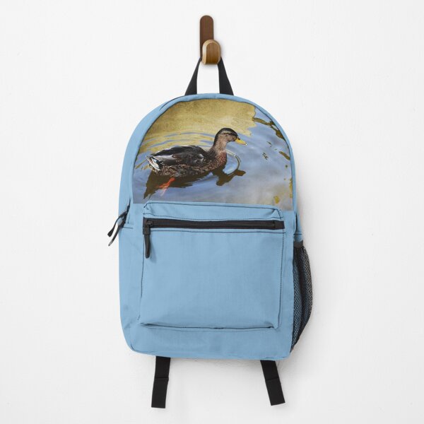 Item preview, Duck swimming in a golden lake designed and sold by Anna Lemos.