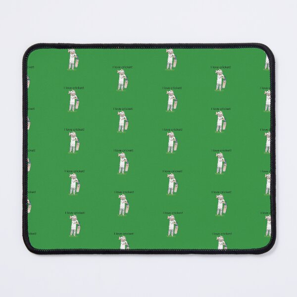 Item preview, I love cricket! Left handed pig cricket player, batter, green. Cricket designed and sold by PiggingJapan.