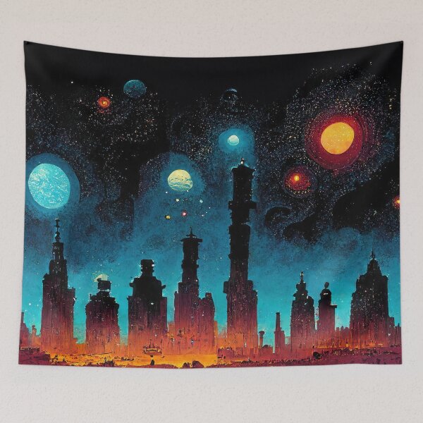 Item preview, The Galactic City designed and sold by AM FineArtPrints.