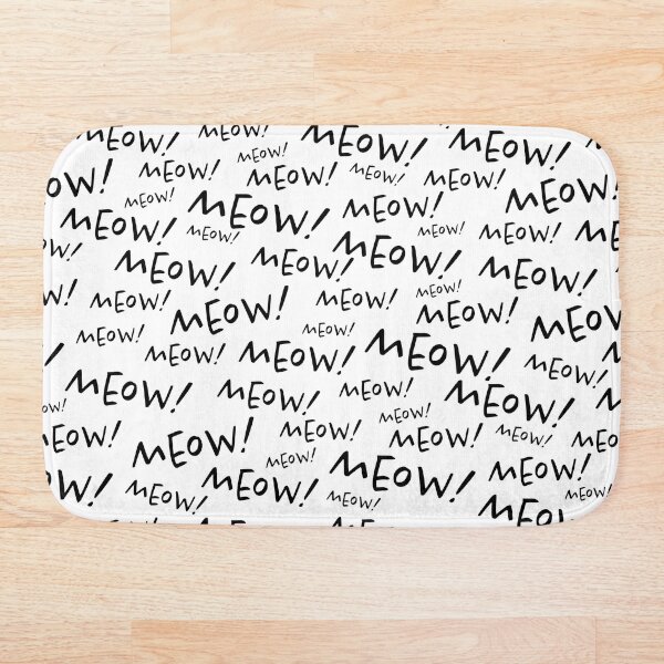 Item preview, Adorabe Meow Black Text Pattern for Cat Lovers designed and sold by SpikyHarold.