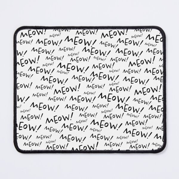 Item preview, Adorabe Meow Black Text Pattern for Cat Lovers designed and sold by SpikyHarold.