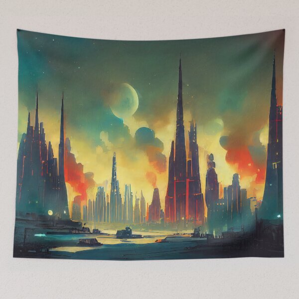 Item preview, The Galactic City designed and sold by AM FineArtPrints.