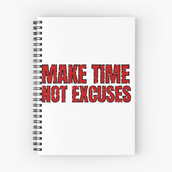 Item preview, Make Time Not Excuses red distressed 2 designed and sold by KingsManKind.