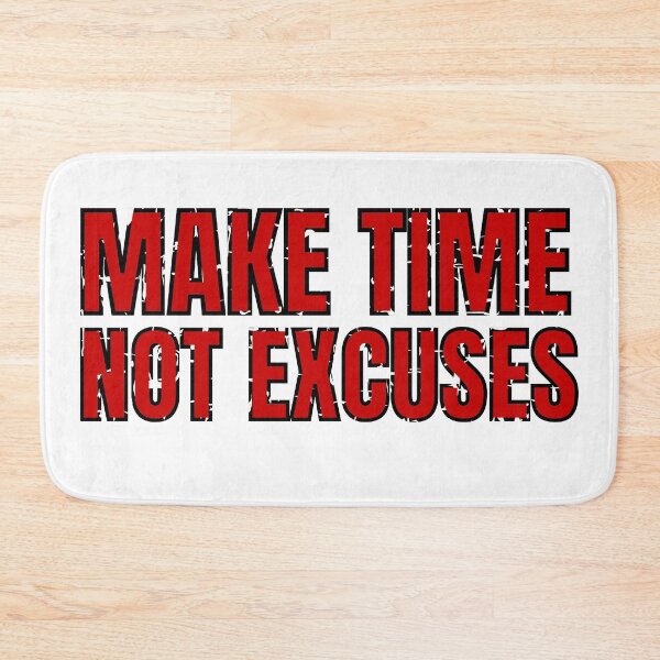 Item preview, Make Time Not Excuses red distressed 2 designed and sold by KingsManKind.