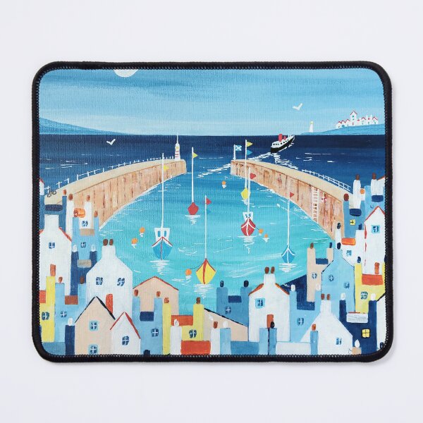Item preview, Village with ferry Scottish islands designed and sold by Ingrid Mayes.