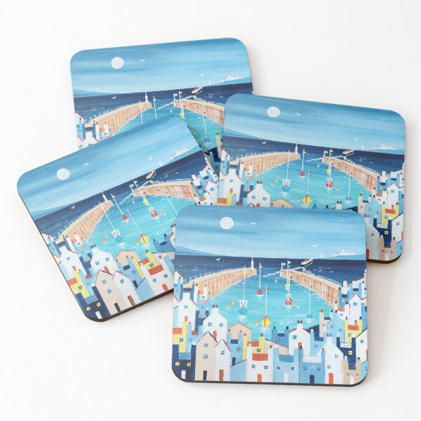 Item preview, Village with ferry Scottish islands designed and sold by Ingrid Mayes.