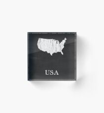 USA - Chalk Acrylic Block