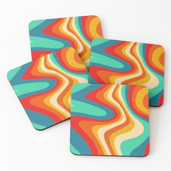 Item preview, Mod Wavy Colorful Stripes designed and sold by meggydesigns.