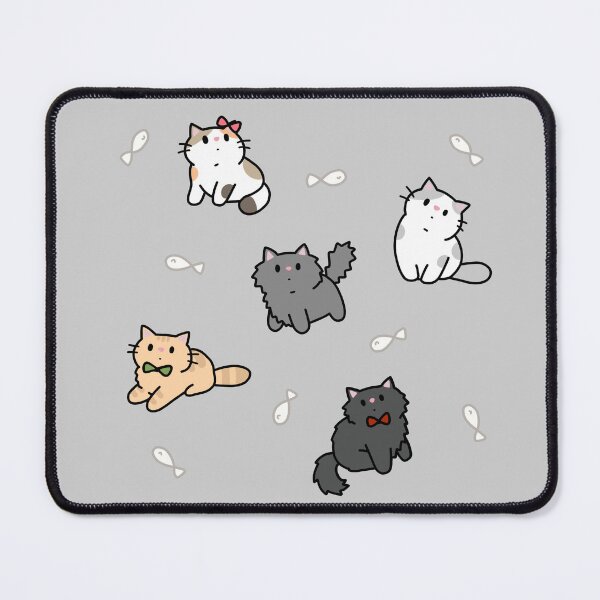 Item preview, Fancy kittens and fish pattern  designed and sold by Sadhbh rua.