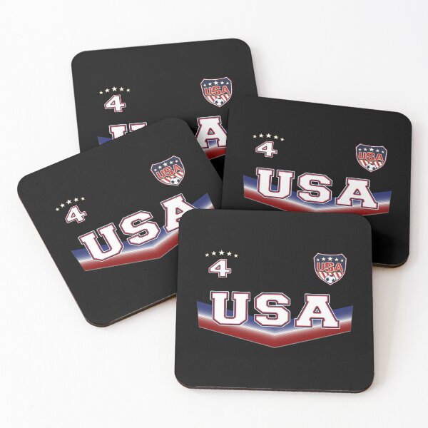 Item preview, Usa Soccer T Shirt With Number 4 Sticker designed and sold by rosaliarlwsa.