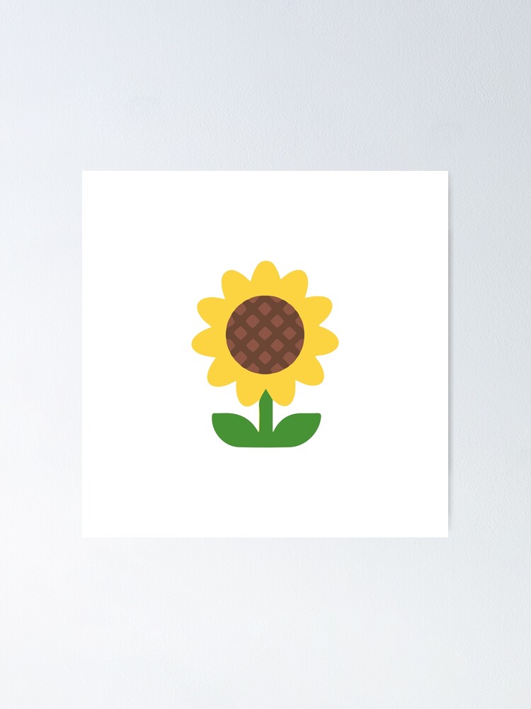 "Sunflower emoji" Poster for Sale by ThatBanana Redbubble