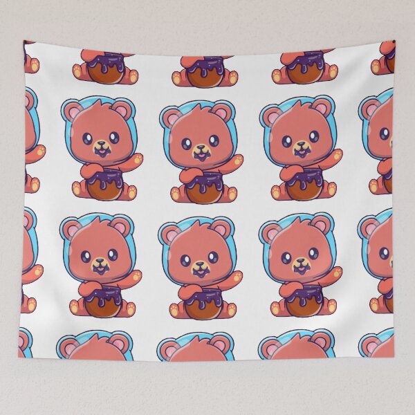 Item preview, Cute astronaut bear eating honey cartoon designed and sold by BEAUTY ⭐⭐⭐⭐⭐.