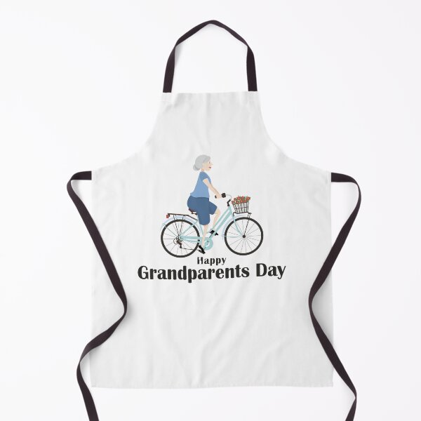 Item preview, A grandma rides a bicycle with a basket of flowers designed and sold by Art-of-Rory.