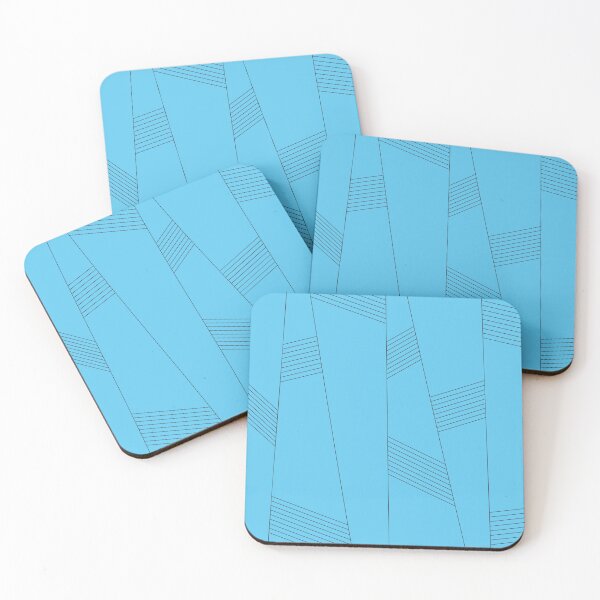 Item preview, Blue, modern, simple, elegant, abstract line graphic pattern designed and sold by theendup.