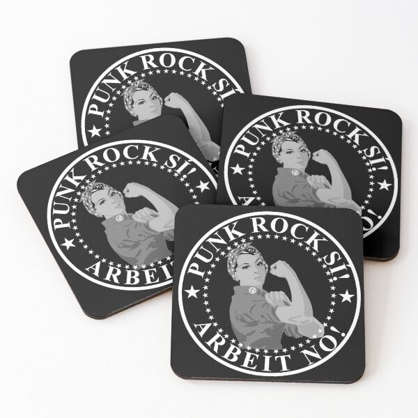 Item preview, PUNK ROCK SÍ! ARBEIT NO! Cool Feminist Worker Icon Design designed and sold by ramiro.